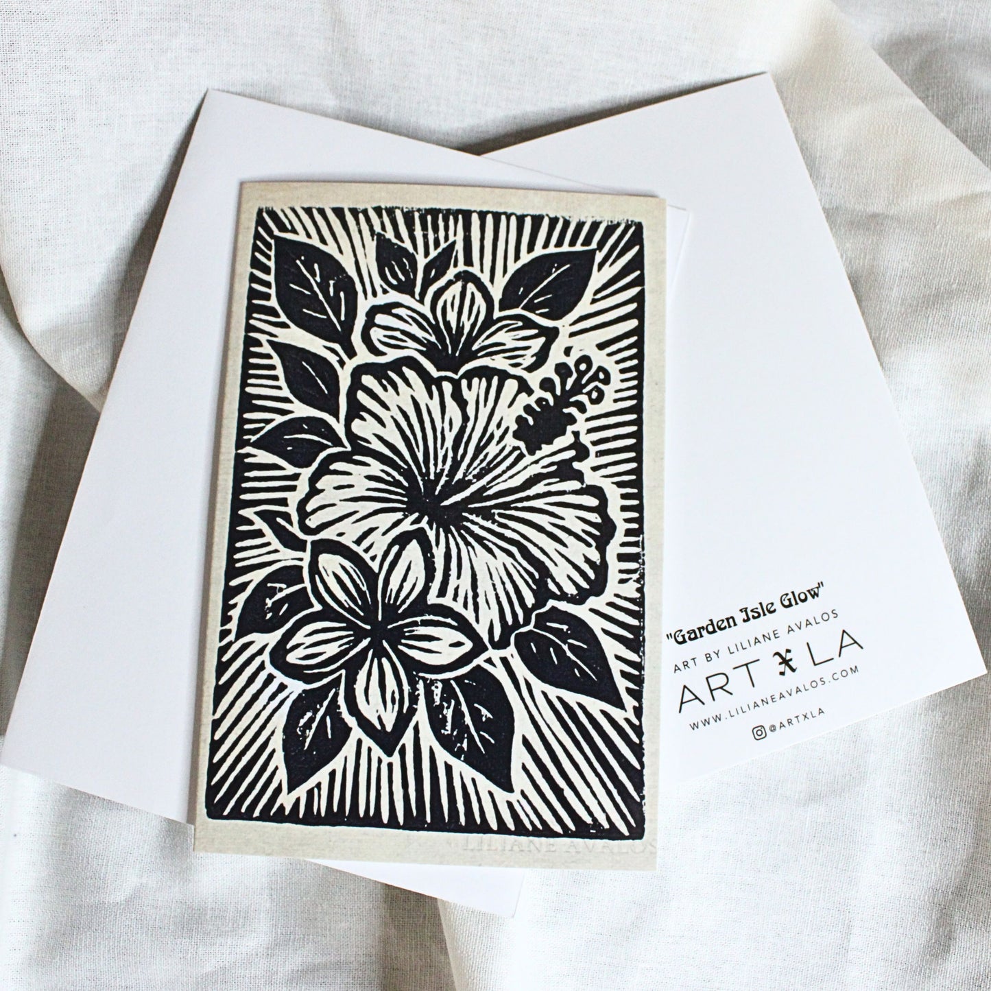 Garden Isle Glow - art greeting card