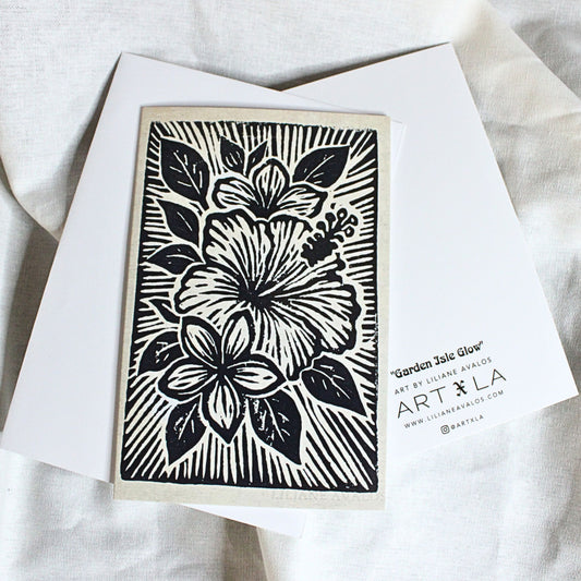 Garden Isle Glow - art greeting card