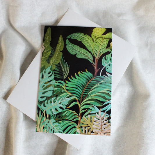 Maui Jungle Mural - art greeting card