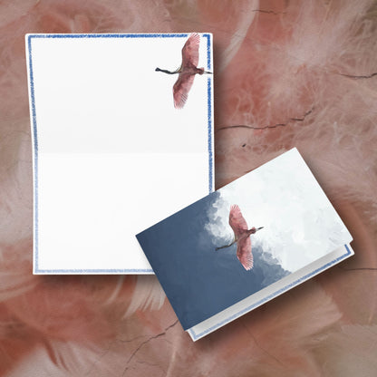 The Long Way Home greeting card Liliane Avalos South Texas Rio Grande Valley Roseate Spoonbill 2026